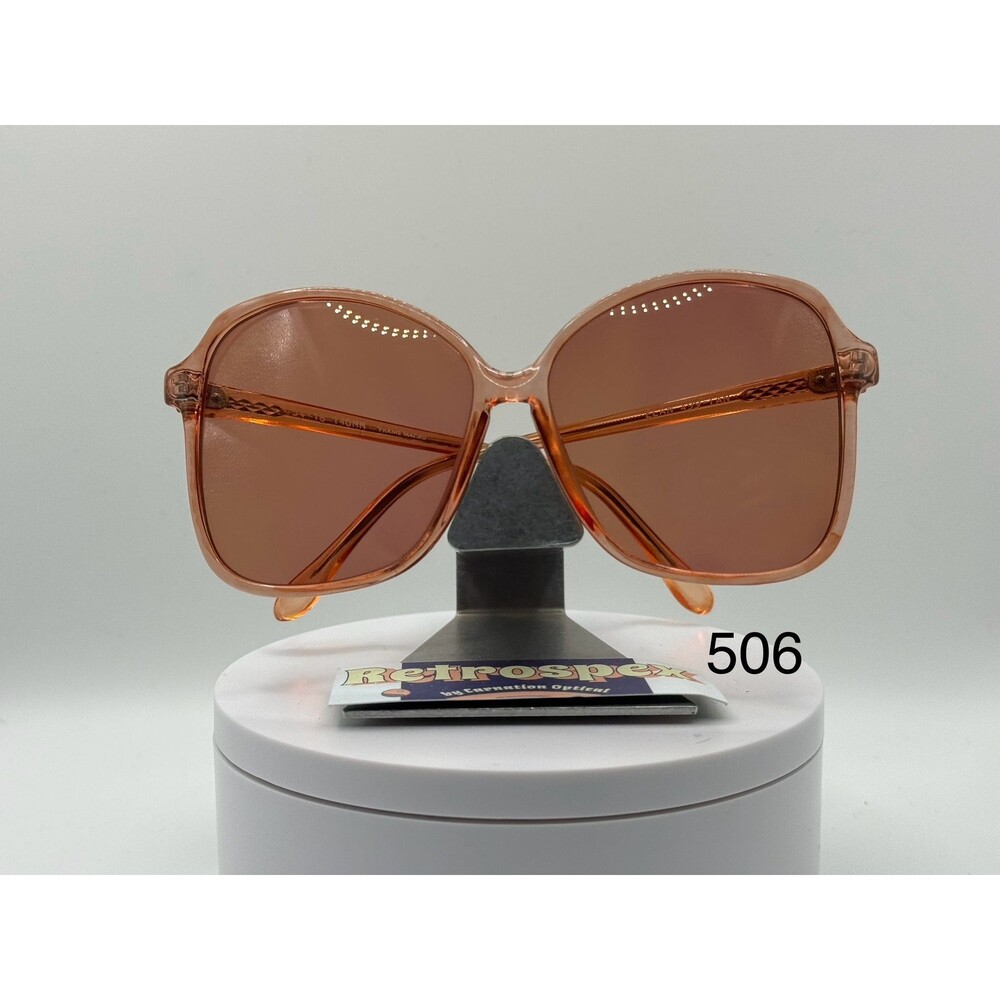 Vintage Oversize Sunglasses NOS Monochrome Amber Orange Lens/Frame 1970s-1980s